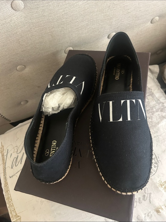 Valentino Black Canvas VLTN Espadrilles main image 5
